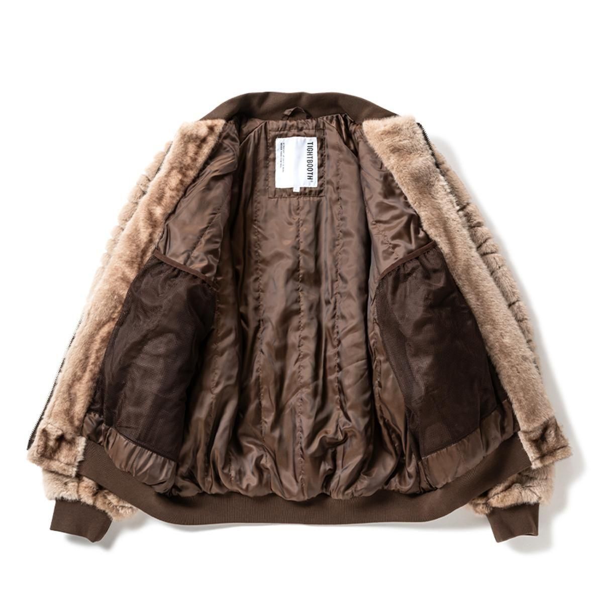 TIGHTBOOTH］T Quilt Fur MA-1 (Brown) - LION SHARE（ライオン