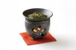 黒土花紋　茶香炉