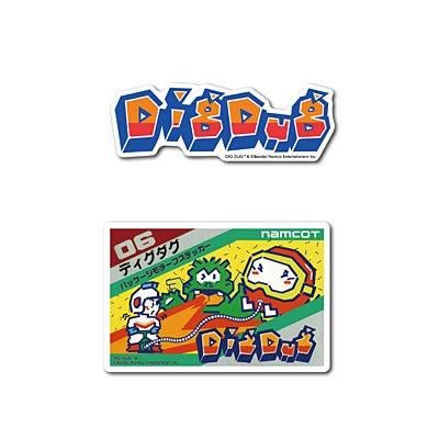 昭和レトロ　ディグダグ ステッカーセット２種 ナムコレジェンダリーシリーズ ステッカー ディグダグ/Aセット（2枚組