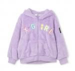 <img class='new_mark_img1' src='https://img.shop-pro.jp/img/new/icons12.gif' style='border:none;display:inline;margin:0px;padding:0px;width:auto;' />ロゴアップリケ刺しゅうフラッフィージップパーカー(X-girl Stages)