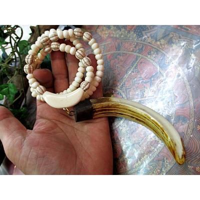 獣牙歯ネックレス54 - ネパール、アジア、世界不思議雑貨販売
