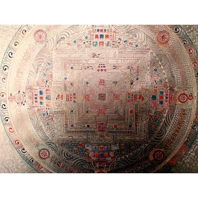 カーラチャクラ・マンダラ1710純金 - ネパール、アジア