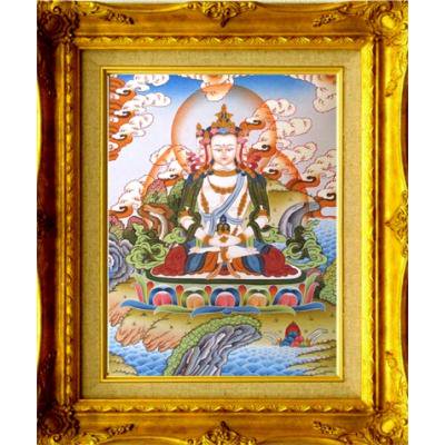 たんか曼荼羅１７１８観音菩薩 - ネパール、アジア、世界不思議雑貨販売のイトウ・ショウジ