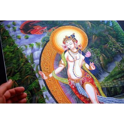 たんか曼荼羅1658ホワイトターラ - ネパール、アジア、世界 たんか曼荼羅1658ホワイトターラ - ネパール、アジア、世界