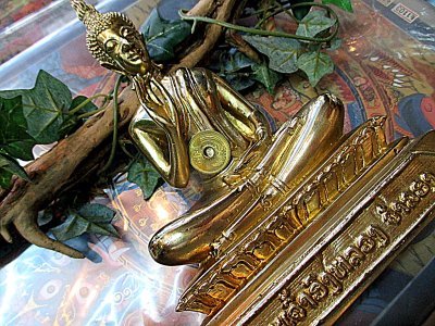 ラオス仏像２９０７真鍮製（製作年不詳） - ネパール、アジア、世界不思議雑貨販売のイトウ・ショウジ
