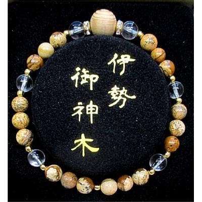 伊勢神宮御神木ブレスレット(碧玉) - ネパール、アジア、世界 伊勢神宮御神木ブレスレット(碧玉) - ネパール、アジア、世界