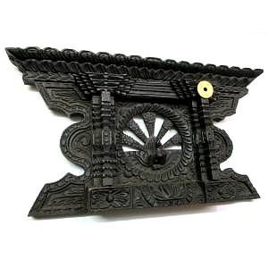 陶器製 玉眼 面 小面 魔除け 壁掛け 飾り物 二点セット 箱付