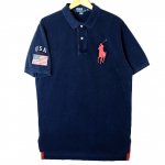 <img class='new_mark_img1' src='https://img.shop-pro.jp/img/new/icons5.gif' style='border:none;display:inline;margin:0px;padding:0px;width:auto;' />Polo Ralph Lauren<br>ポロ ラルフローレン<br>美USED・旧タグ<br>POLO SHIRT・ポロシャツ<br>BIG PONY・US FLAGの商品画像