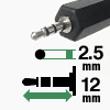 2.5mmマイクロプラグ（3極）