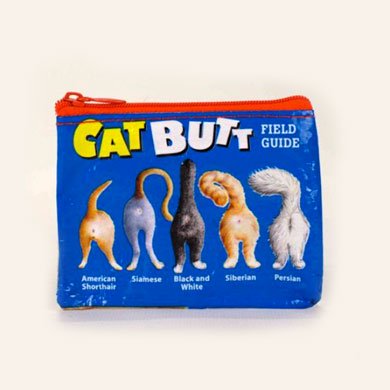 BLUE Qコインパース CAT BUTT