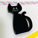 ニャンコブローチ　黒猫