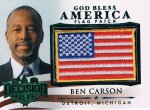 2016 LEAF DECISION God Bless America Mini Flag Patches Green Ben Carson / Ź Lin