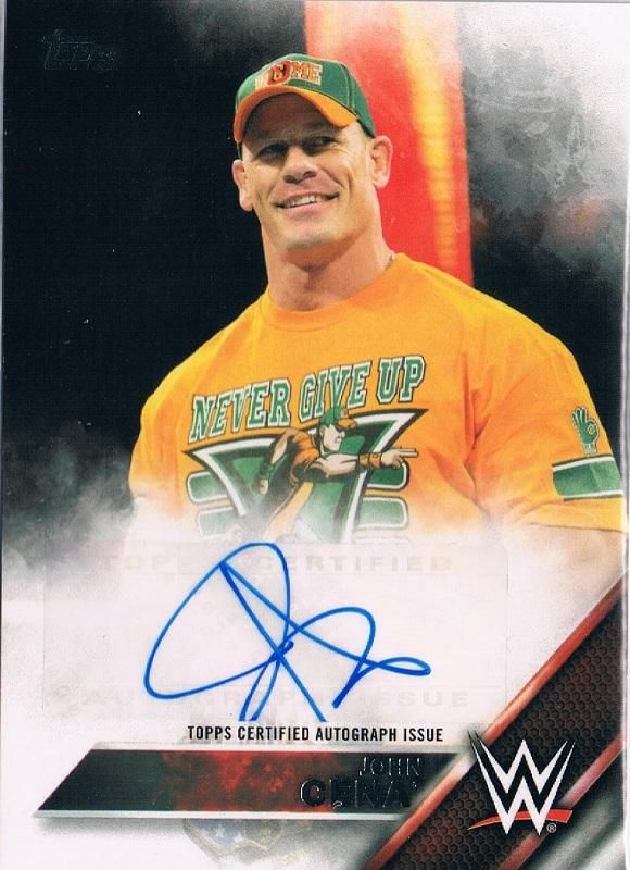 WWE superstar john cena ジャージ直筆サインカード　PSA WWE superstar john cena ジャージ直筆サインカード PSA