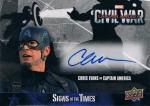 2016 CAPATAIN AMERICA CIVIL WAR Autographs Chris Evans  / Ź 016 NullMox͡MCU