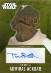 2016 Star Wars Evolution Autographs Gold Tim Rose as Admiral Ackbar10 ߥŹ ξ