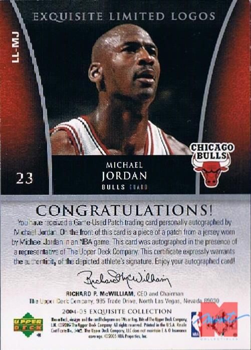 2004-05 Exquisite Collection Limited Logos #MJ Michael