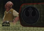 2016 Star Wars The Force Awakens Chrome Platinum Medallion Relic Admiral Ackbar 1of1 / Ź T.K