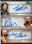 2016 TOPPS WWE THEN,NOW,FOREVER Autograph AJ Styles&K.Anderson&L.Gallows 11 MINTŹ ä