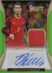 PANINI 2016-17 SELECT Neon Green Jersey Autograph Cristiano Ronaldo 20 Ź SANO