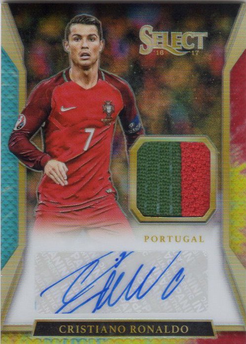 PANINI 2016-17 SELECT Tie-Dye Patch Autograph Cristiano Ronaldo ...