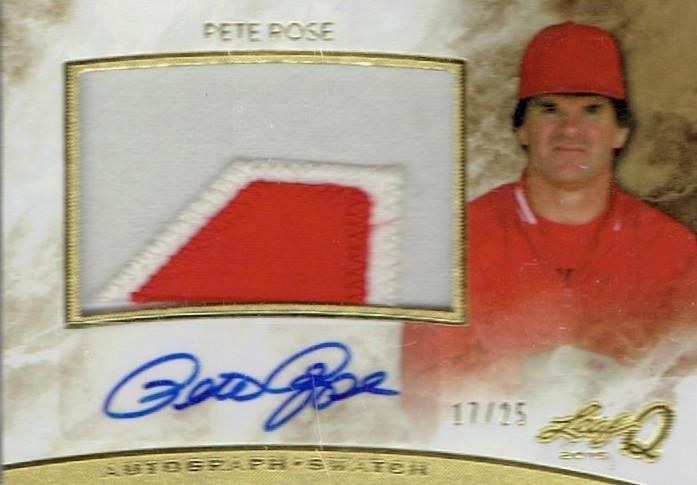 2017 LEAF Q Flashback 2015 Autograph Memorabilia Pete Rose