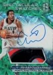 2016-17 PANINI SPECTRA Spectacular Swatches Autographs Green Al-Farouq Aminu 5/ MINTΩŹ ѿ