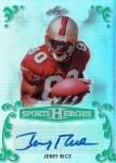 2017 LEAF METAL SPORTS HEROES Autograph Green Jerry Rice 2ꢨLast Number / MINTΩŹ ѿ