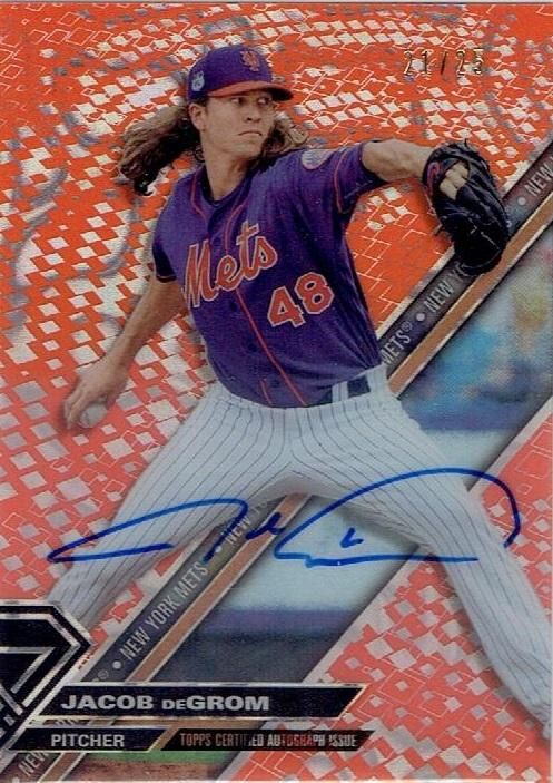 2017 TOPPS HIGH TEK Autograph Orange Magma Diffractor Jacob