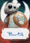 2017 TOPPS STAR WARS LAST JEDI Autograph Red Brian Herring, puppeteer for BB-899/ MINTΩŹ Ȭ