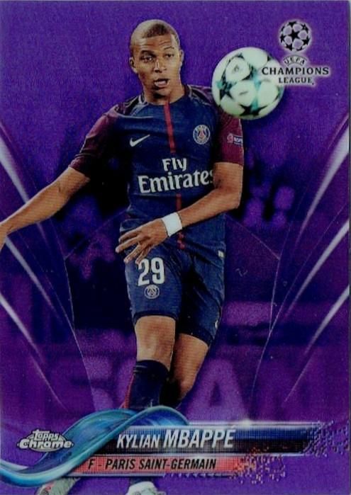 2017-18 TOPPS CHROME CL Refractor Purple Kylian Mbappé 【250枚限定