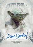 2018 TOPPS STAR WARS MASTER WORK Autograph Card David Barclay Puppeteer for Yoda / MINTΩŹ 