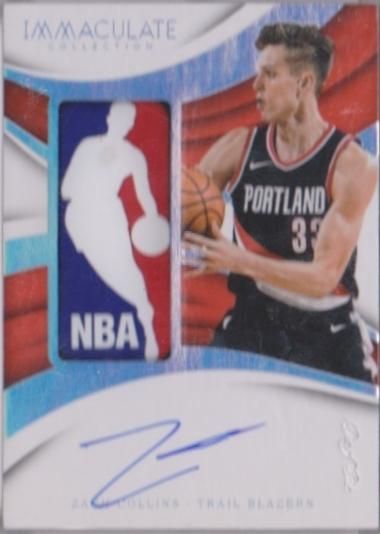 2017-18 Panini Immaculate Logoman Autograph card｢Zach Collins