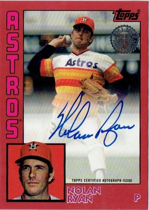 2019 TOPPS SERIES1 1984 Baseball Autograph Card Red Nolan 2019 TOPPS SERIES1 1984 Baseball Autograph Card Red Nolan