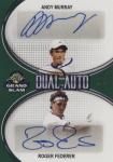 2018 LEAF GRAND SLAM Dual Autograph Card Green Andy Murray Roger Federer 3 / MINTΩŹ Kenji