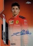 2020 TOPPS CHROME FORMURA 1 Autograph Card Orange Charles Leclerc 25 / MINTΩŹ TN29