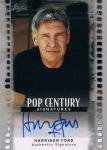 LEAF 2012 POP CENTURY Harrison Ford Autograph Card 5 Ź Ρ٥