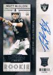 PANINI 2013 CONTENDERS AUTOGRAPH CARD Matt McGloin / Źå֥쥤H͡