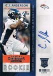 PANINI 2013 CONTENDERS AUTOGRAPH CARD C.J. Anderson / Ź ͡