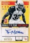 PANINI 2013 CONTENDERS AUTOGRAPH CARD Tyrann Mathieu25 / Ź ͡