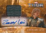2014 UD Marvel Thor the Dark World Zachary Levi Dark Materials Autograph / ëŹ 