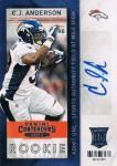 PANINI 2013 CONTENDERS AUTOGRAPH CARD C.J. Anderson / Ź å֥쥤H͡