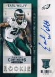 PANINI 2013 CONTENDERS AUTOGRAPH CARD Earl Wolff / Ź Mե͡