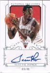 2013-14 Panini National Treasures Basket Ball Auto Scottie Pippen   49 ëŹ Mizuki