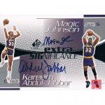 03-04 SP Game Used Edition SIGnificance Duals #KM/MJ Kareem Abdul-Jabbar/Magic Johnson ltd.25