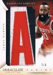 13-14 PANINI IMMACULATE Nameplate Patch James Harden  6 ëŹ 