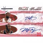 07-08 Fleer Hot Prospects Double Scribble #DS-JJ Lebron James/Michael Jordan ltd.10