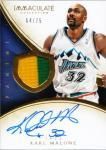 2013-14 PANINI IMMACULATE KARL MALONE  AUTO PATCH 75 Ź 褷