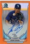 TOPPS 2014 BOWMAN CHROME Orange Refractor Autograph K.Wong 25 Ź TallTree