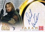 TOPPS LORD OF THE RINGS THE TWO TOWER Authentic Autograph Faramir