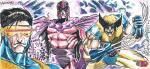 2012 UPPER DECK MARVEL PREMIER Marvel Art Sketch Wolverine/Cyclops/Magneto